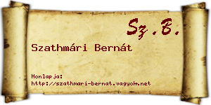 Szathmári Bernát névjegykártya